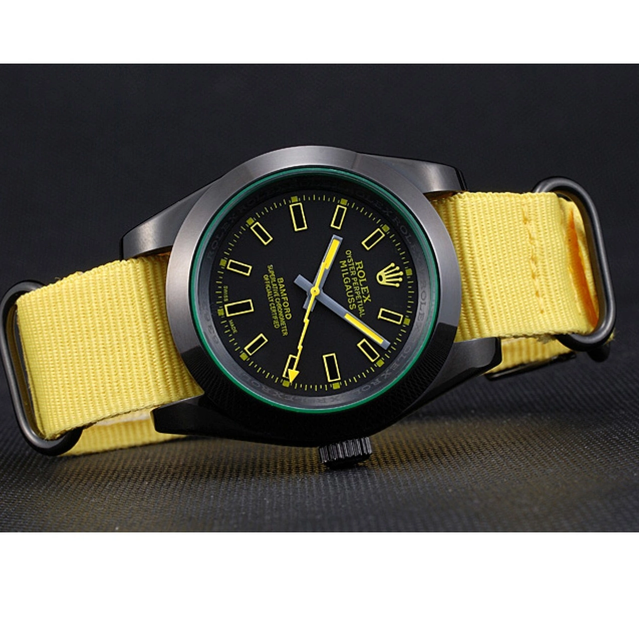 MiroTime 0821 Rolex Milgauss Bamford Yellow Nylon Strap 621999